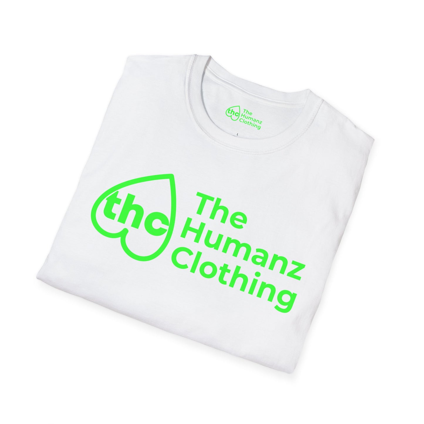 The Human Clothing Unisex Softstyle T-Shirt - Vibrant Green Graphic Tee for Casual Wear